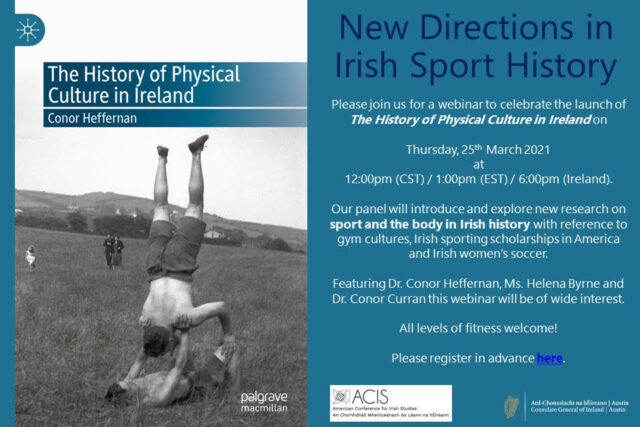 Advertisement for the History of Irish Sport panel